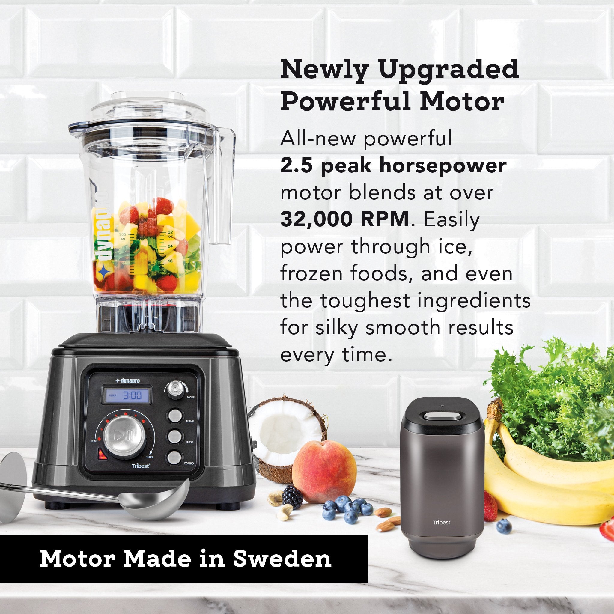 Tribest® Dynapro® Commercial High-Speed Blender - Juice Guru