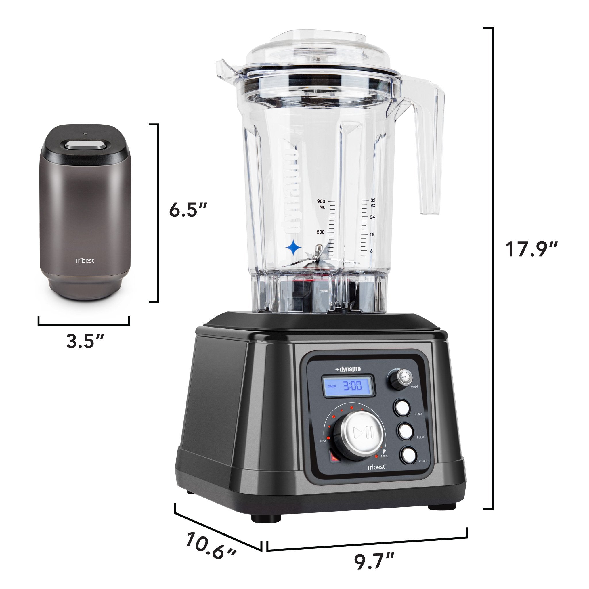 Tribest® Dynapro® Commercial High-Speed Blender - Juice Guru