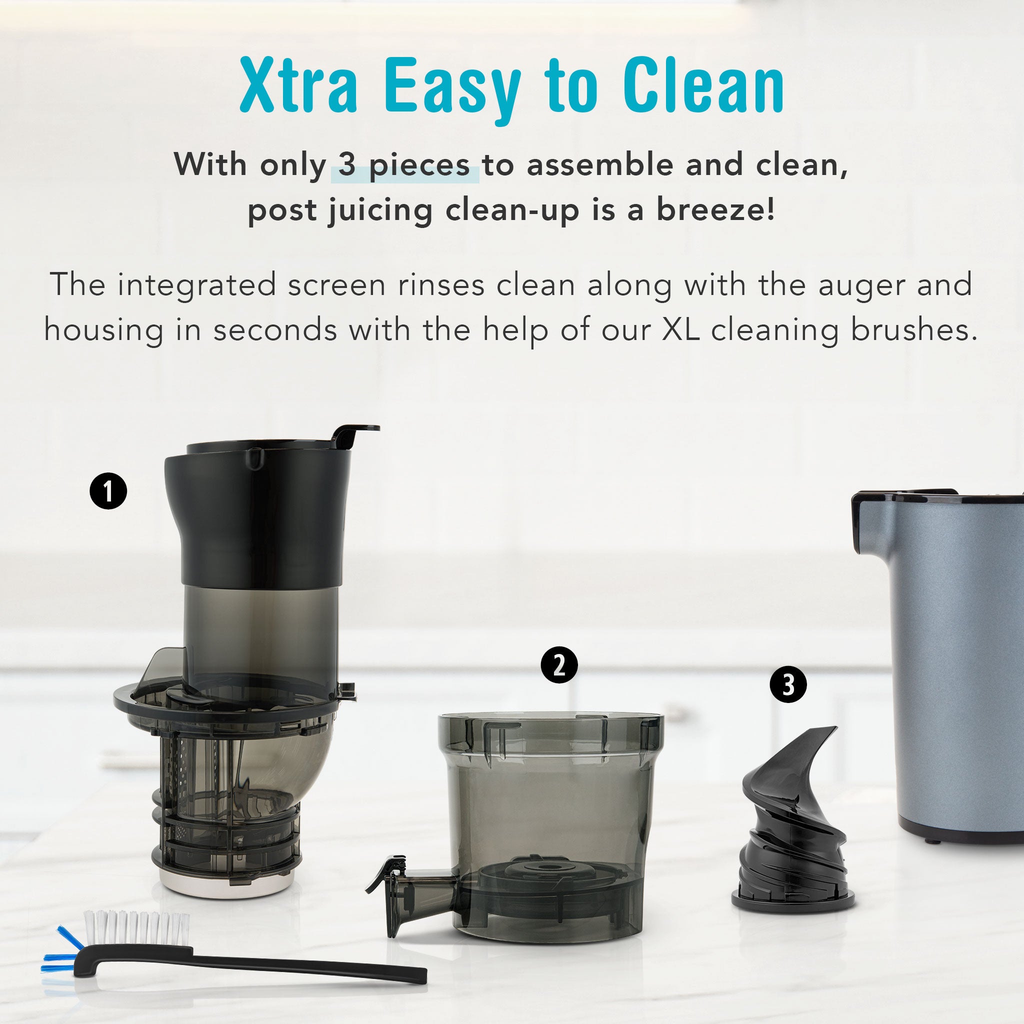 Shine Kitchen Co.® Easy Cold Press Juicer with XL Feed Chute