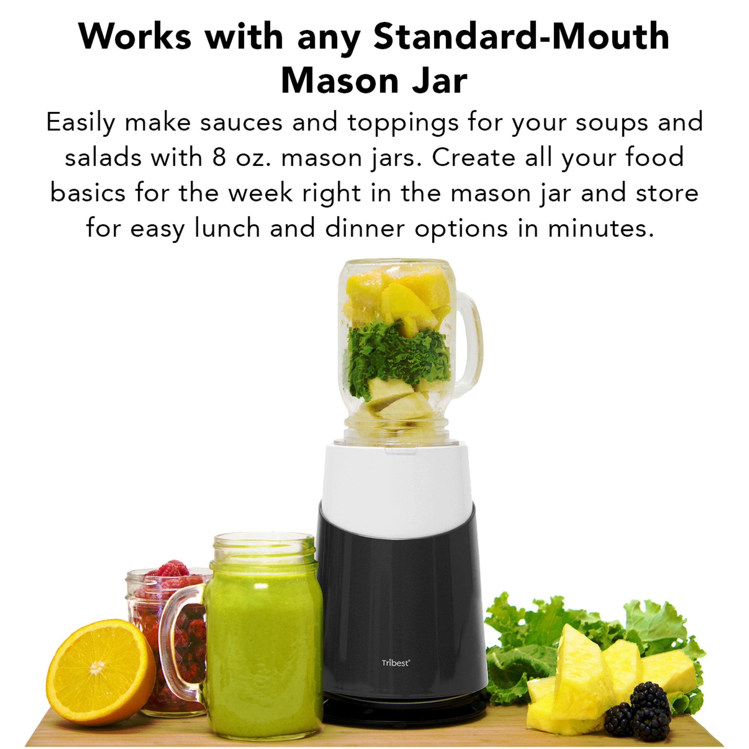 Tribest® Personal Blender II® Mason Jar Ready (Basic 12-Piece Set) - Juice Guru