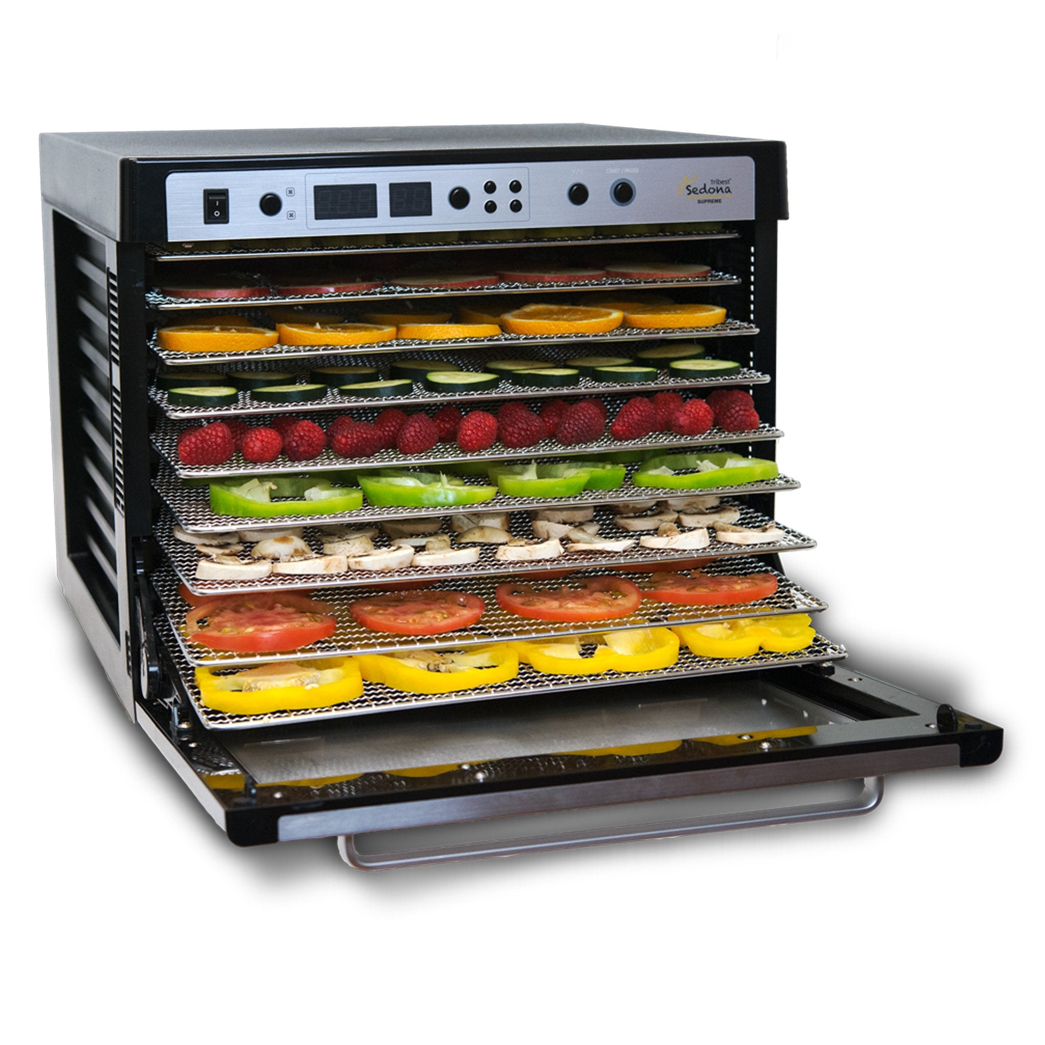 Tribest® Sedona® Supreme Commercial Food Dehydrator with Stainless Steel Trays - Juice Guru