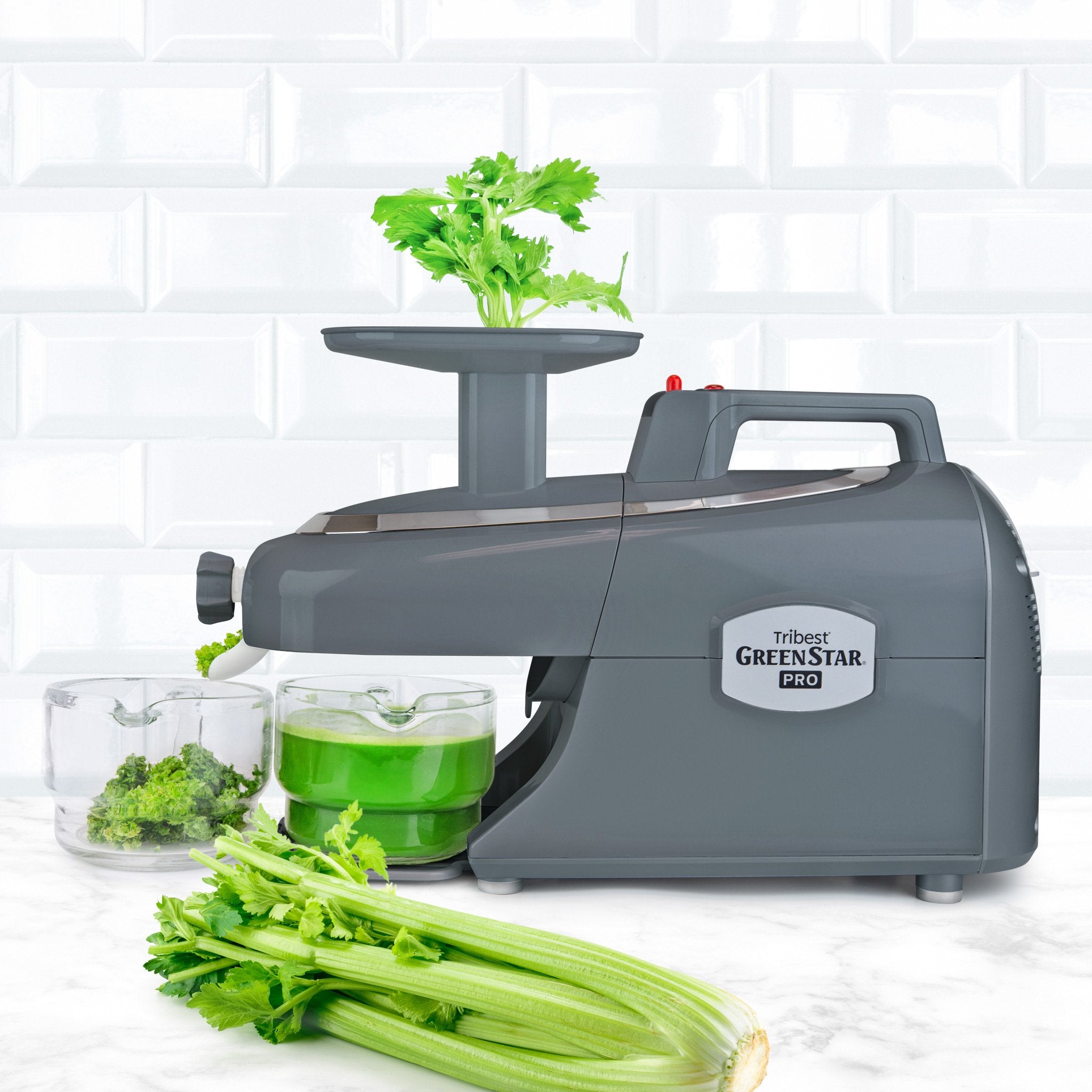 Tribest®  Greenstar® Pro All Stainless Steel Jumbo Twin Gear Commercial Slow Juicer - Juice Guru