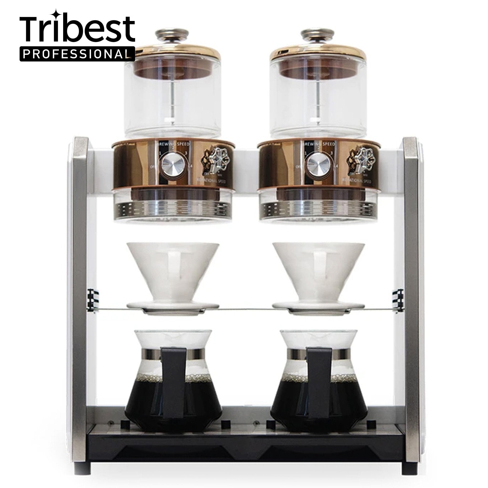 Tribest®  Shine Kitchen Co.® Commercial Autopour Automatic Pour Over Coffee Machine (Double) - Juice Guru