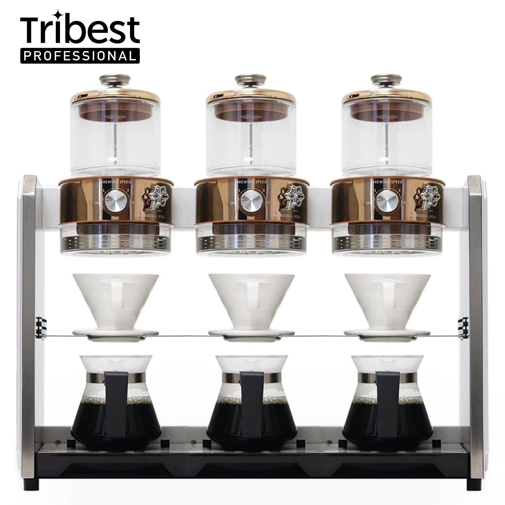 Tribest®  Shine Kitchen Co.® Commercial Autopour Automatic Pour Over Coffee Machine (Triple) - Juice Guru