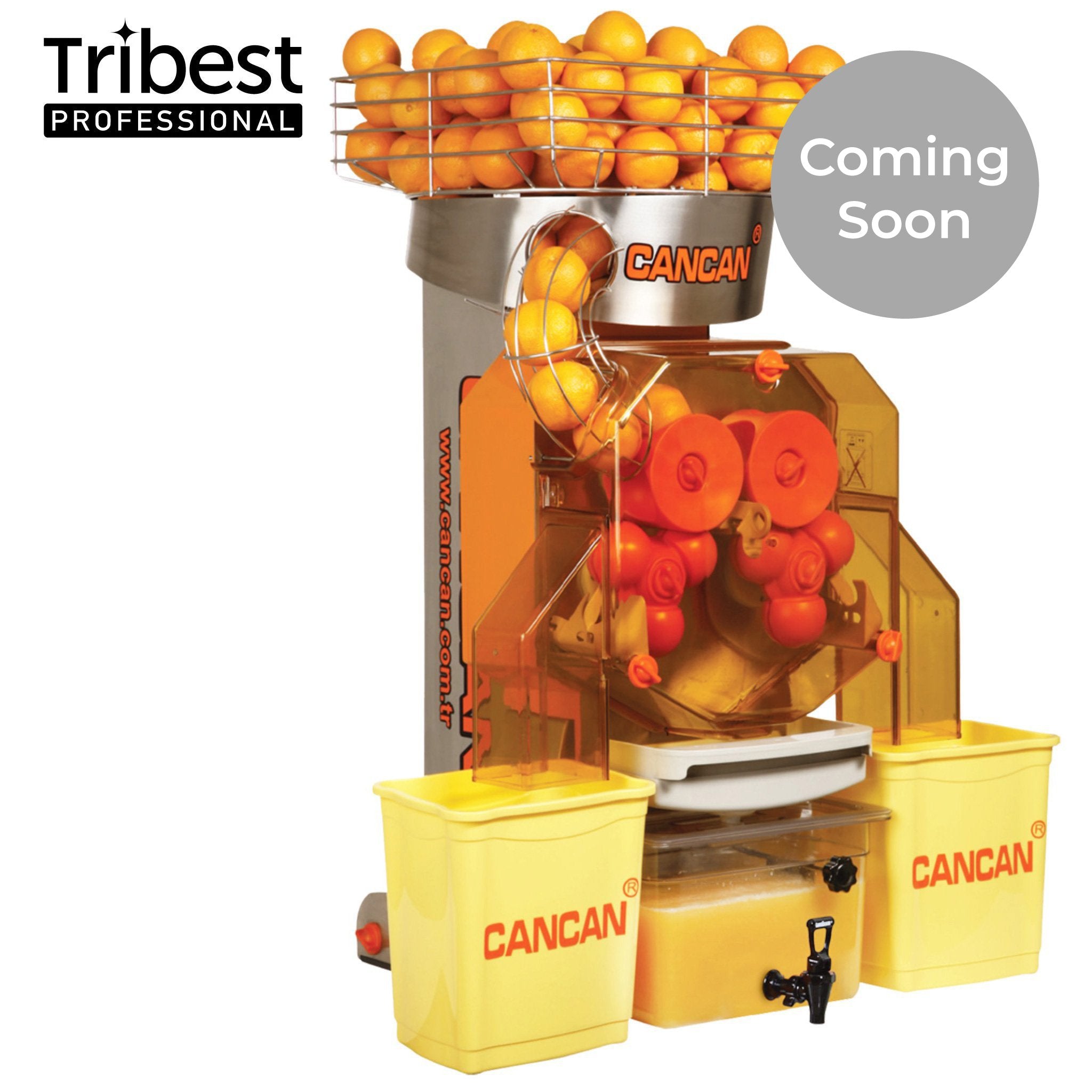 Tribest®  Cancan® Large Capacity Automatic Commercial Orange Juicer - Juice Guru