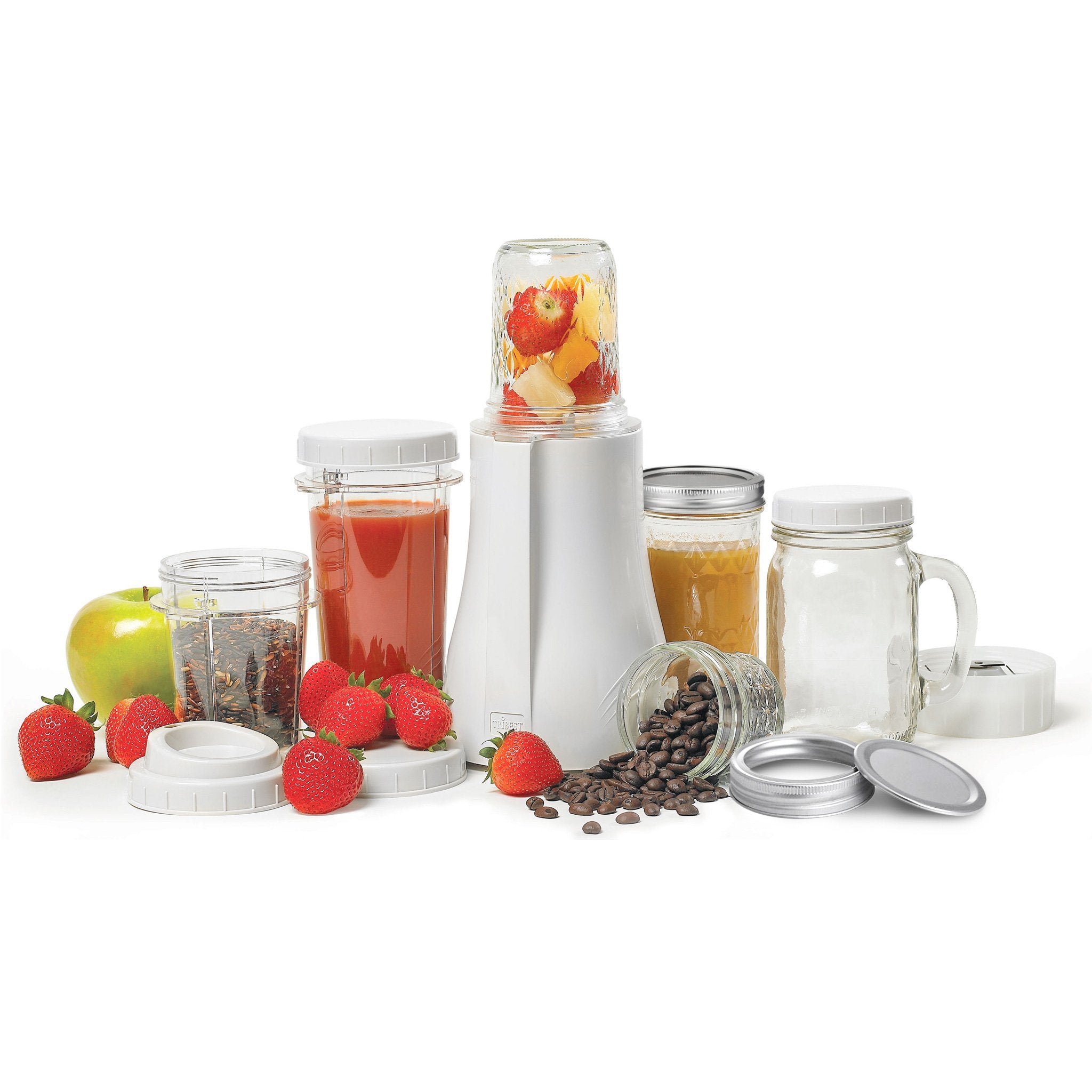 Tribest®  Personal Blender® Original Single-Serving Blender (16-Piece Mason Jar Set) - Juice Guru